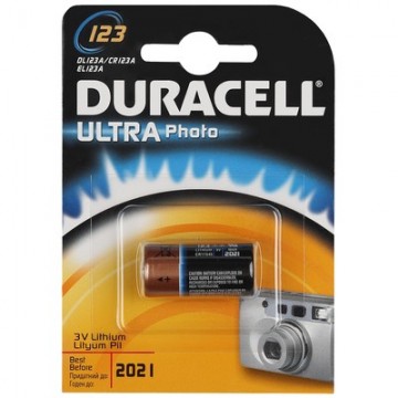 Батарейка CR123 Duracell ULTRA 3V литий для фотоапп бл/1