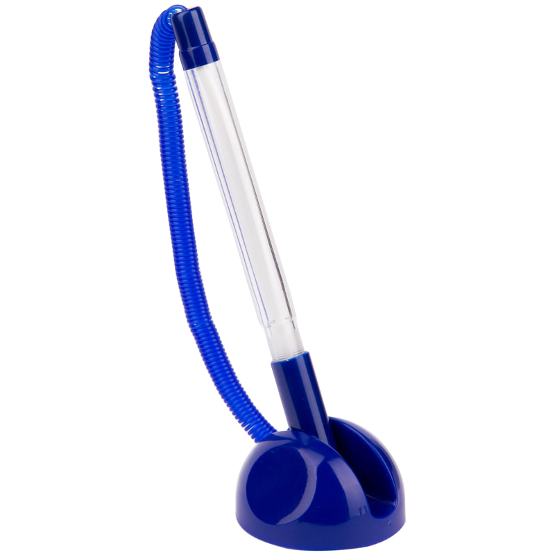 Ручка на липучке синяя OfficeSpace Reception 0,7мм синий корпус/24   TBbu_16080