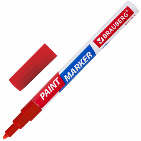 Маркер-краска лаковый 2мм Brauberg Extra Ppaint Marker красный