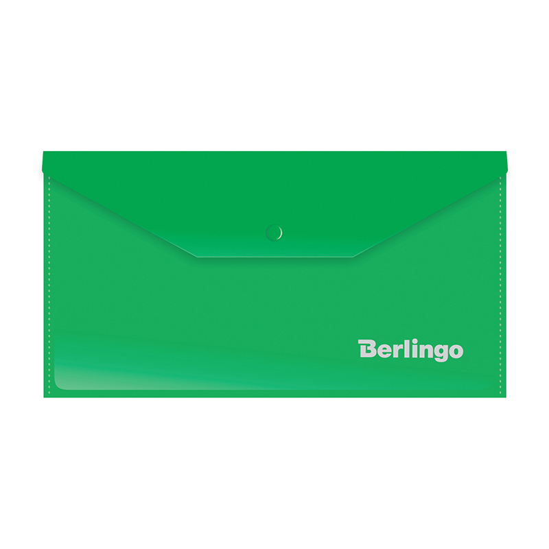 Конверт на кнопке С6 180мкм зеленая Berlingo