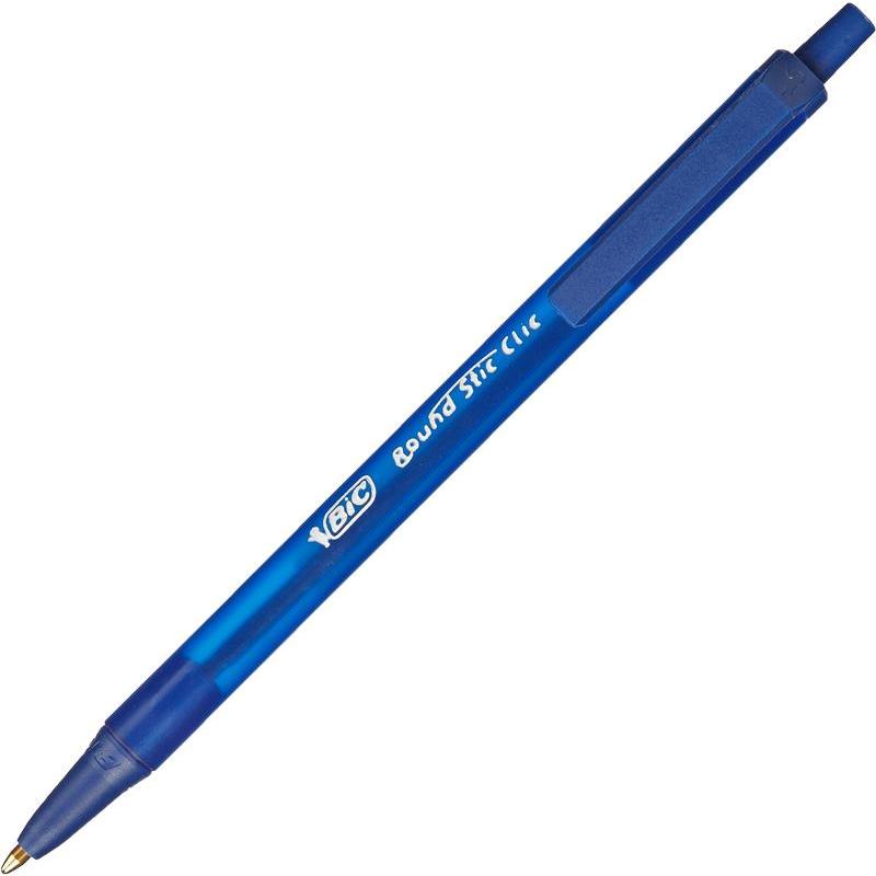 Ручка шариковая автоматическая синяя Bic Round Stic Clic 0,4мм