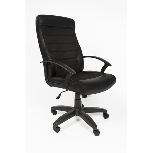 Кресло руководителя Easy Chair 639 TPU ткань кожзам пластик черный