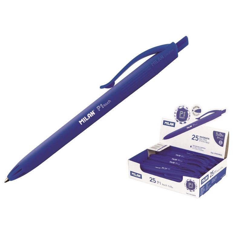 Ручка шариковая синяя Milan P1 1мм 176510925