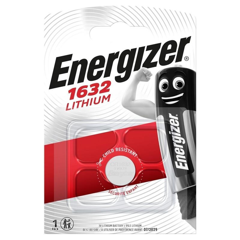 Батарейка CR1632 Energizer Lithium 1шт/уп