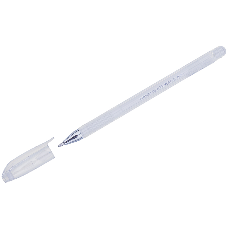 Ручка гелевая белая Crown Hi-Jell Pastel 0,8мм 