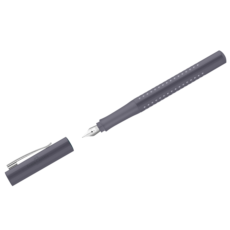 Ручка перьевая Faber-Castell Grip 2010 синяя F=0,6мм трехгран бархатный серый корпус
