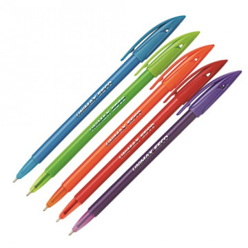 Ручка шариковая синяя Unimax EECO 0,7мм ассорти/50