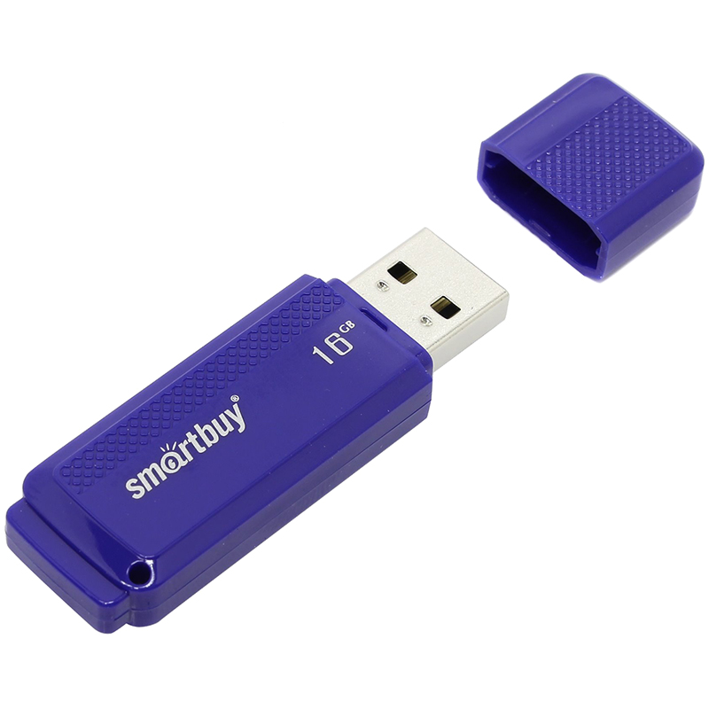 Флеш диск 16GB USB 2.0 Flash Drive синий Smart Buy Dock