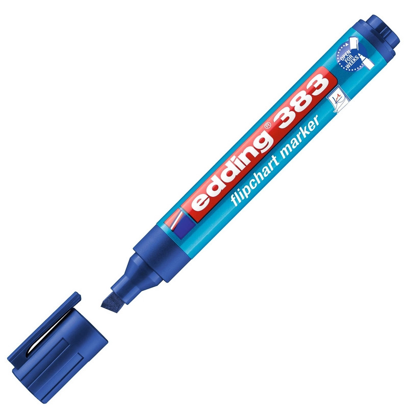 Маркер для бумаг (флипчарт) 1-5мм Edding E-383/3 синий скошен наконечник