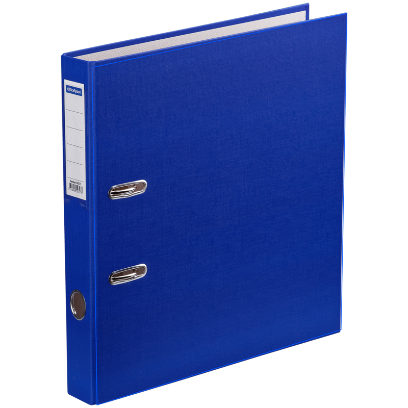 Папка с арочным механизмом (регистратор) 50мм OfficeSpace бумвинил карман синяя