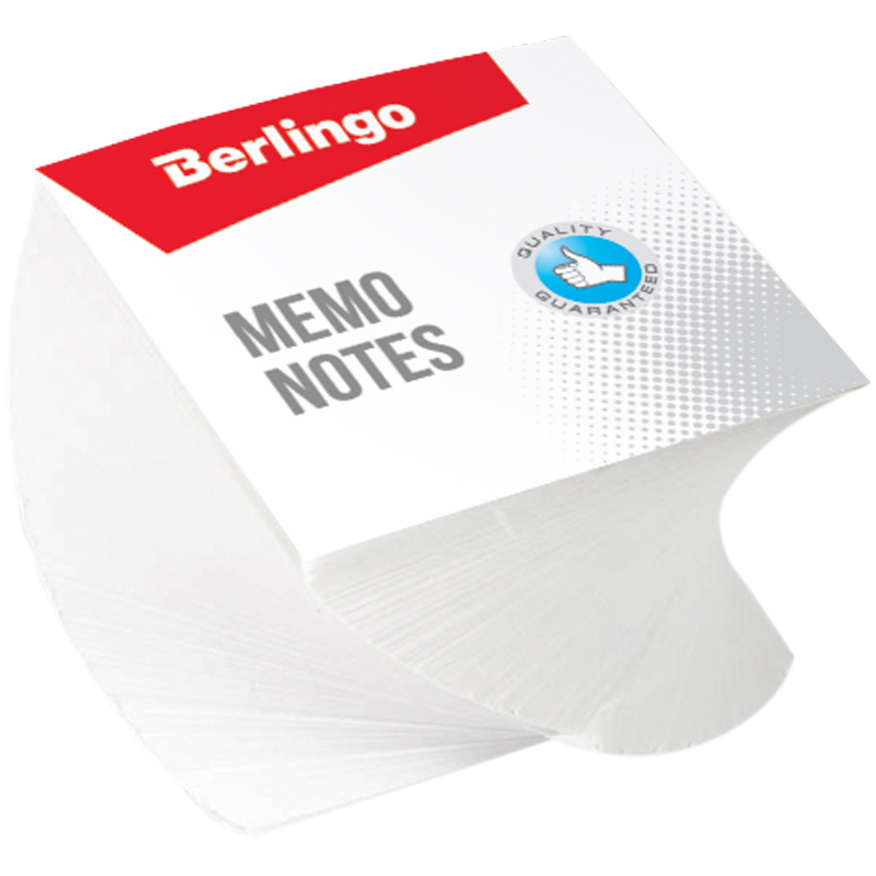 Блок бумаги 8х8х5 белый на склейке Berlingo Classic витой 