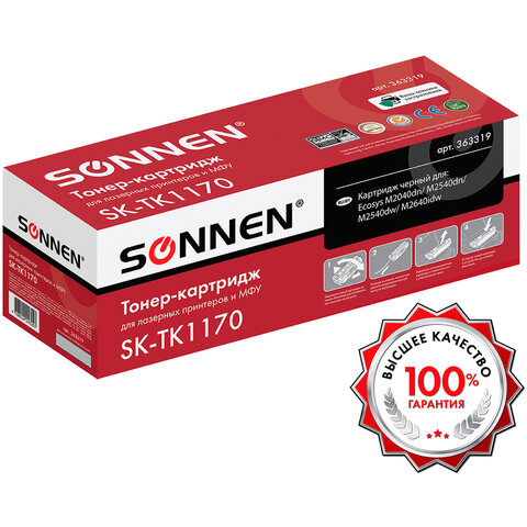 Картридж тонер Sonnen SK-TK1170 для KYOCERA Ecosys M2040DN/M2540DN/M2640IDW