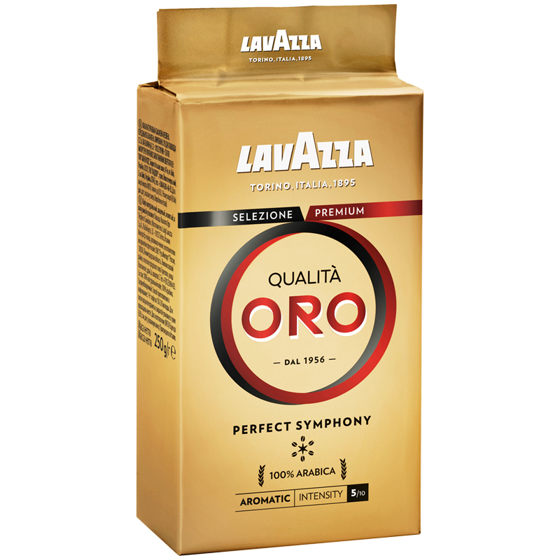 Кофе молотый 250г Lavazza (Лавацца) Qualità Oro вакуумный пакет 