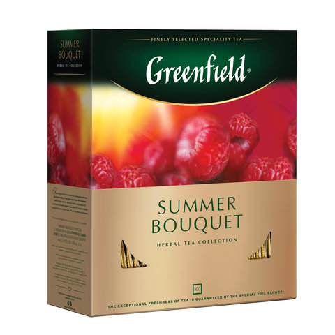 Задвоено!!!Чай 100пак Greenfield Summer Bouquet (Летний букет) травяной в конвертах 
