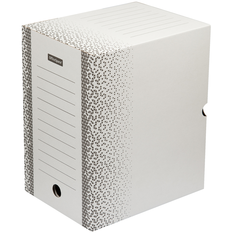 Короб архивный 200мм с клапаном OfficeSpace Standard плотный микрогофрокартон белый до 1800л.