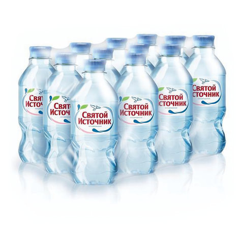 Вода 0,33л негазированная питьевая Святой источник пластик