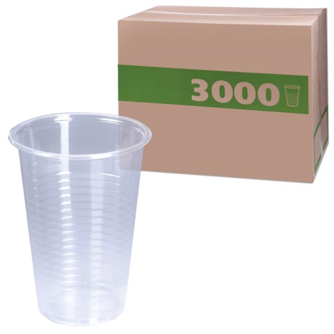 Стакан 200мл пластиковый Лайма прозрачный 3000шт (30уп по 100шт)