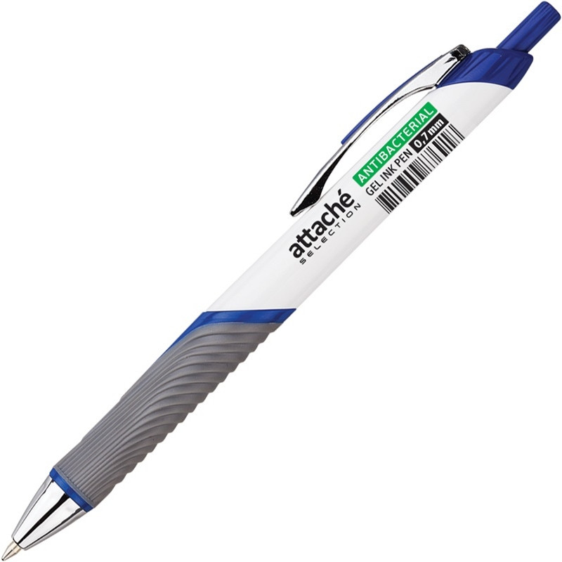 Ручка гелевая автоматическая синяя Attache Selection 0,7мм антибактер 