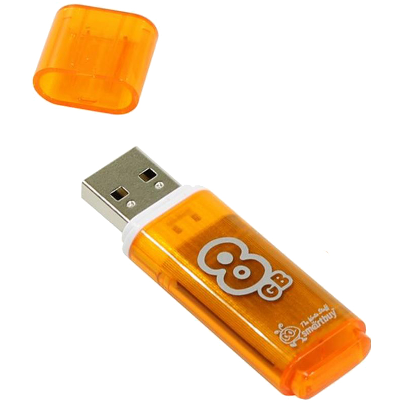 Флеш диск 8GB Drive Smart Buy USB 2.0 оранжевый     SB8GBGS-Or
