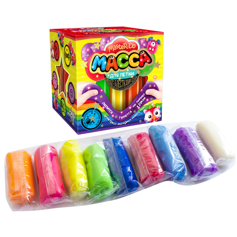Масса для лепки 9 цветов Danko toys Master Do картонная коробка