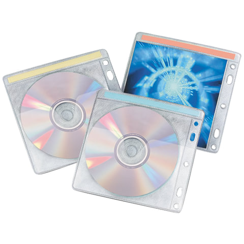 Конверт CD DVD тканая основна 120х130 Brauberg на 2 CD/DVD