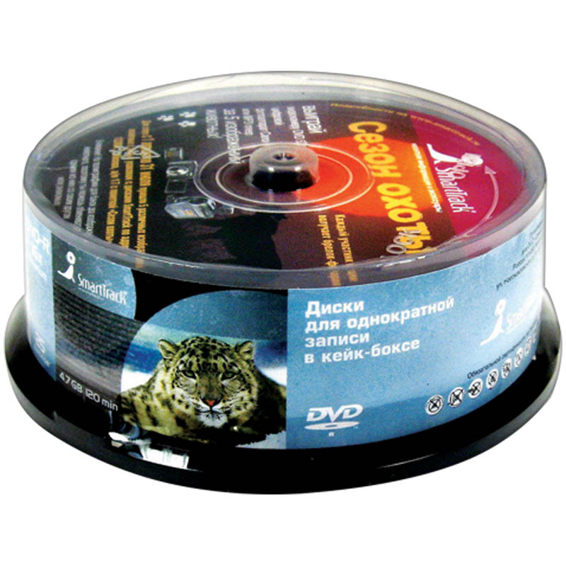 Диск DVD R Smart Track 4,7Gb 16x Cake box 25шт 