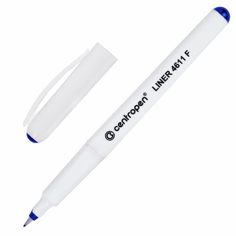 Ручка капиллярная Centropen Liner 4611 синяя 0,3мм трехгранная