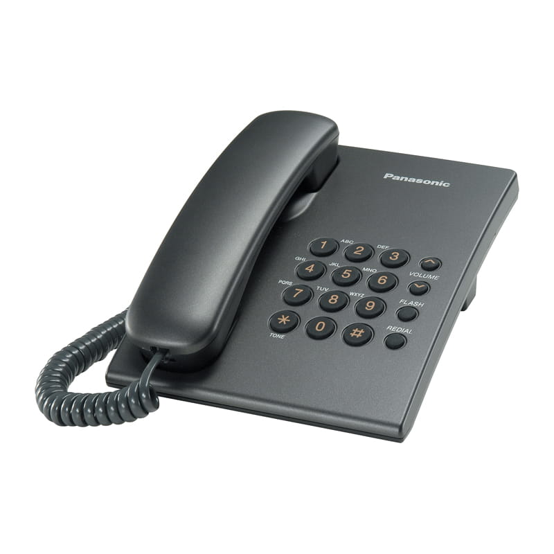 Аппарат телефонный Panasonic KX-TS2350RUB повторный набор черный  KX-TS2350RUB