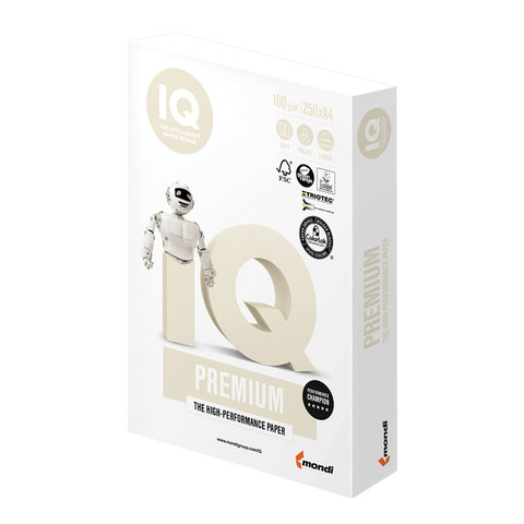 Бумага для принтера А4 IQ Premium 160гр 250л 169% /5
