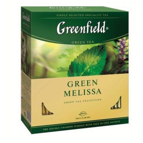 Чай 100пак Greenfield Green Melissa зеленый/9