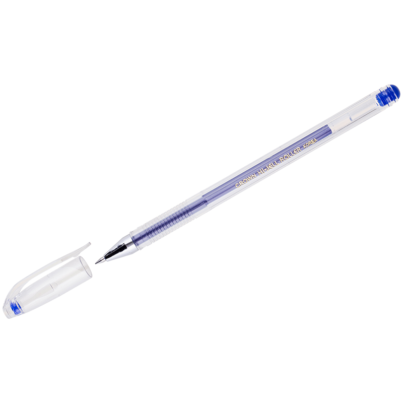 Ручка гелевая 0,5мм Crown Hi-Jell синяя