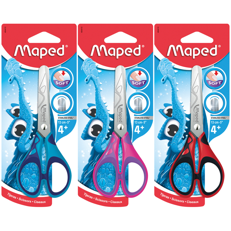 Ножницы детские Maped Essentials Soft 13см ассорти европодвес