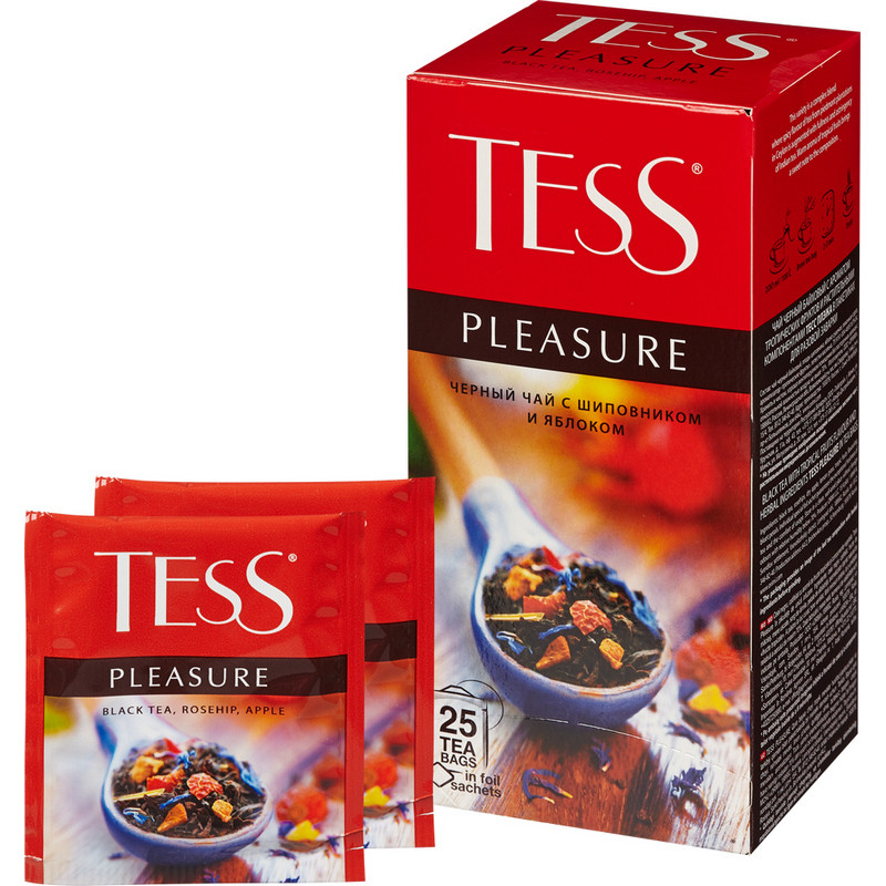 Чай 25пак Tess Pleasure с фруктовыми добавками/10