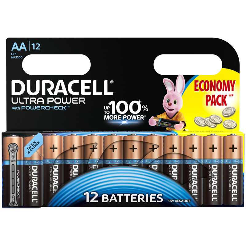 Батарейка LR06 АА (пальчиковая) Duracell UltraPower алкалиновая 12BL/12   5000394063679