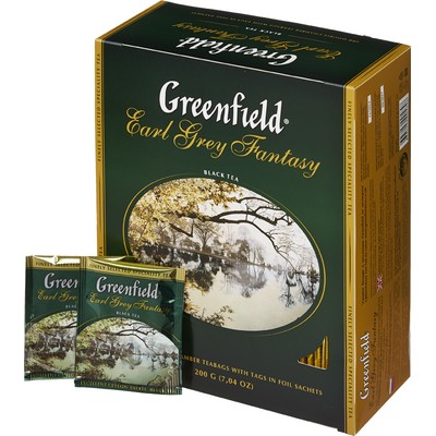 Чай 100пак Greenfield Earl Grey Fantasy черный с бергамотом 