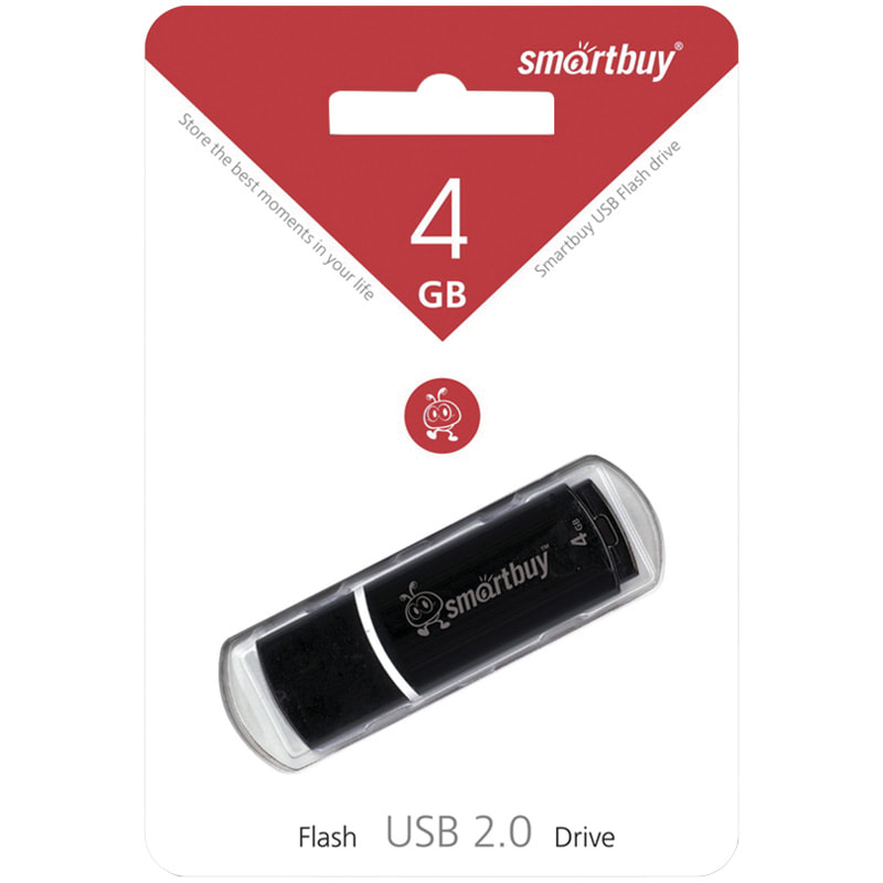 Флеш диск 4GB Smart Buy Crown USB 2.0 Flash Drive черный    SB4GBCRW-K