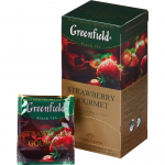 Чай 25пак Greenfield Strawberry gourmet черный с клубникой/10