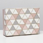 Коробка подарочная «Треугольники», 21 х 15 х 5 см 6895517