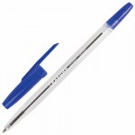 Ручка шариковая синяя Гвардия Line корпус прозрачный узел 1мм линия письма 0,5мм 