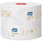 Туалетная бумага для диспенсера 90м Tork Premium Т6 2-сл мягкая тиснение белая Mid-size рулон