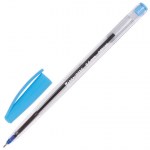 Ручка шариковая синяя Brauberg Ice масляная корпус прозрачный узел 0,6мм линия письма 0,3мм