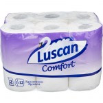 Туалетная бумага 12шт Luscan Comfort 21,8м 2-сл тиснение белая втулка 