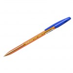Ручка шариковая синяя Erich Krause Orange Amber Stick 0,7мм 