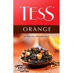 Чай листовой черный Tess Orange 100 г (лист смородины, яблоко, апельсин)