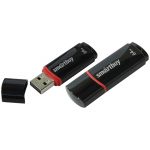 Флеш диск 64GB Smart Buy Crown USB 2.0 Flash Drive черный/1  SB64GBCRW-K
