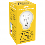 Лампа накаливания Старт Б 75W E27 прозрачная/50  5082/11961