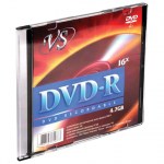 Диск DVD-R VS 4,7 Gb 16x,Slim Case