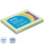 Стикеры 76х51 с кл краем 100л салатовый пастель ATTACHE Bright colours