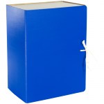 Короб архивный с завязками разборный БВ 150мм сплошной синий клапан МГК OfficeSpace