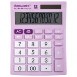 Калькулятор 12 разряд Brauberg Ultra Pastel-12 PR 192x143мм сиреневый